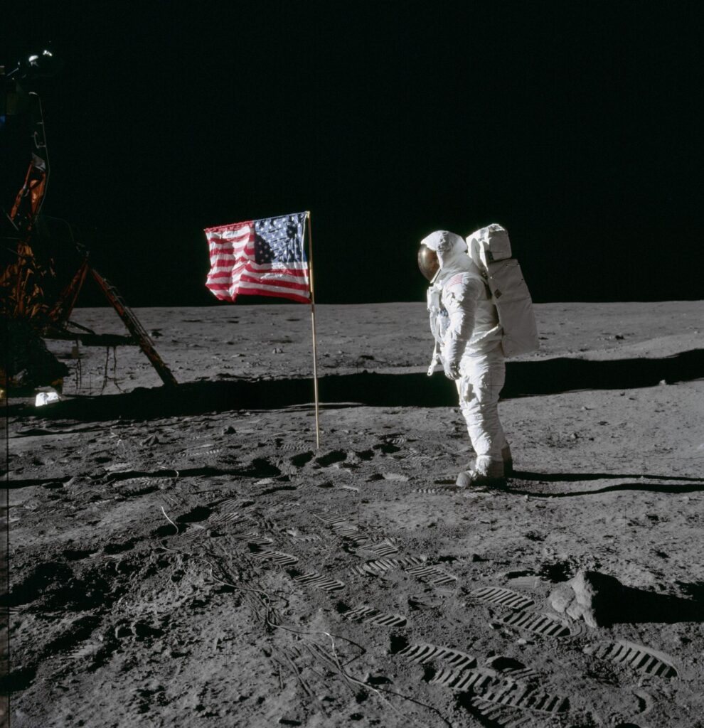 Apollo 11 Moon Landing with astronaut on the Moon